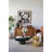 14X14x18.7" Gold Magnesium Accent Stool With Sculptural Swirl Design, Contemporary Side Table, Decorative Display Stand, Or Extra Seating Option