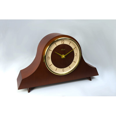 Carole Analog Wood Quartz Movement / Crystal Tabletop Clock with Alarm Wood