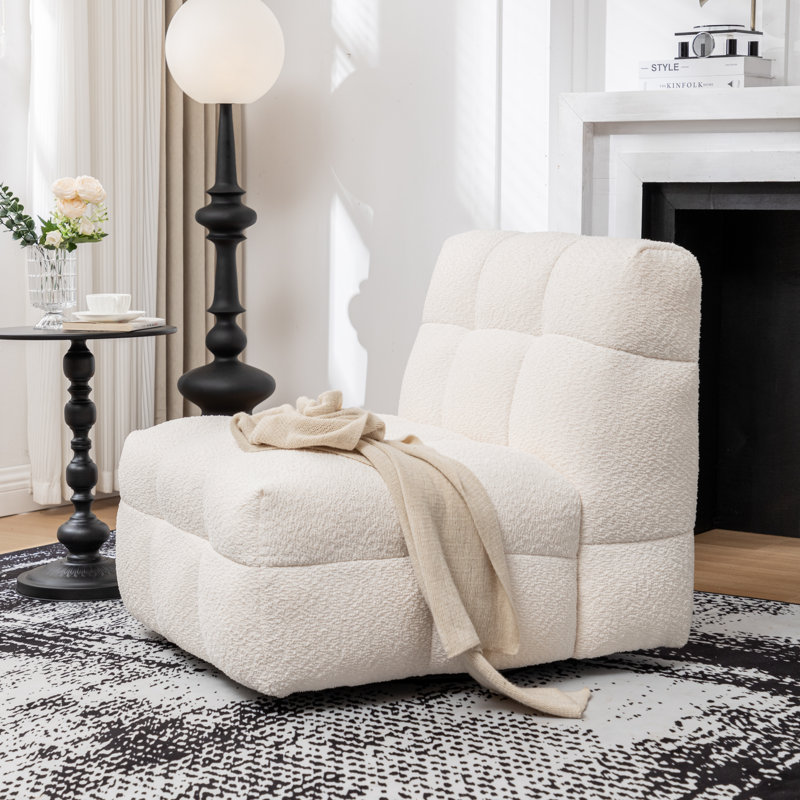 Fauteuil pivotant sans accoudoirs 28,5 po Brennan, Beige