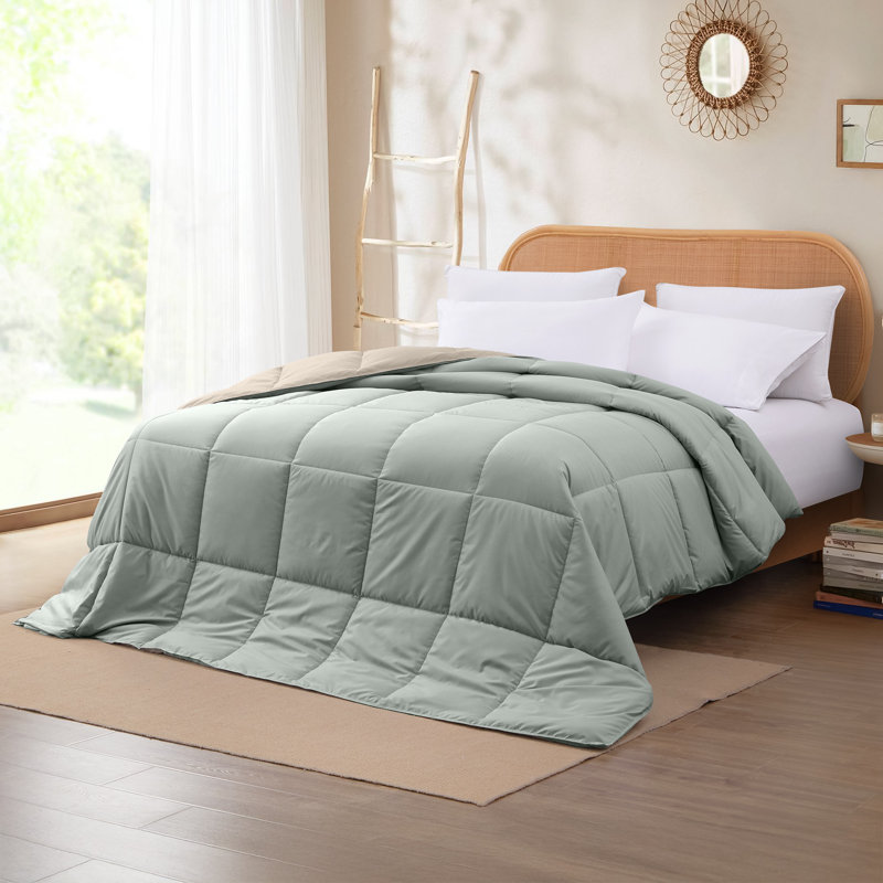 Modern Threads Sanctuary by PCT Down Alternative Microfiber Quilted Reversible Comforter & Duvet Insert - Soft, Comfortable Alternative to Goose Down - Bedding for All Seasons