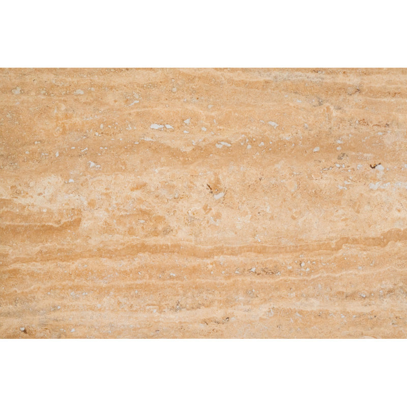 Carreau de mur et plancher en pierre de travertin 12 po x 12 po noyer