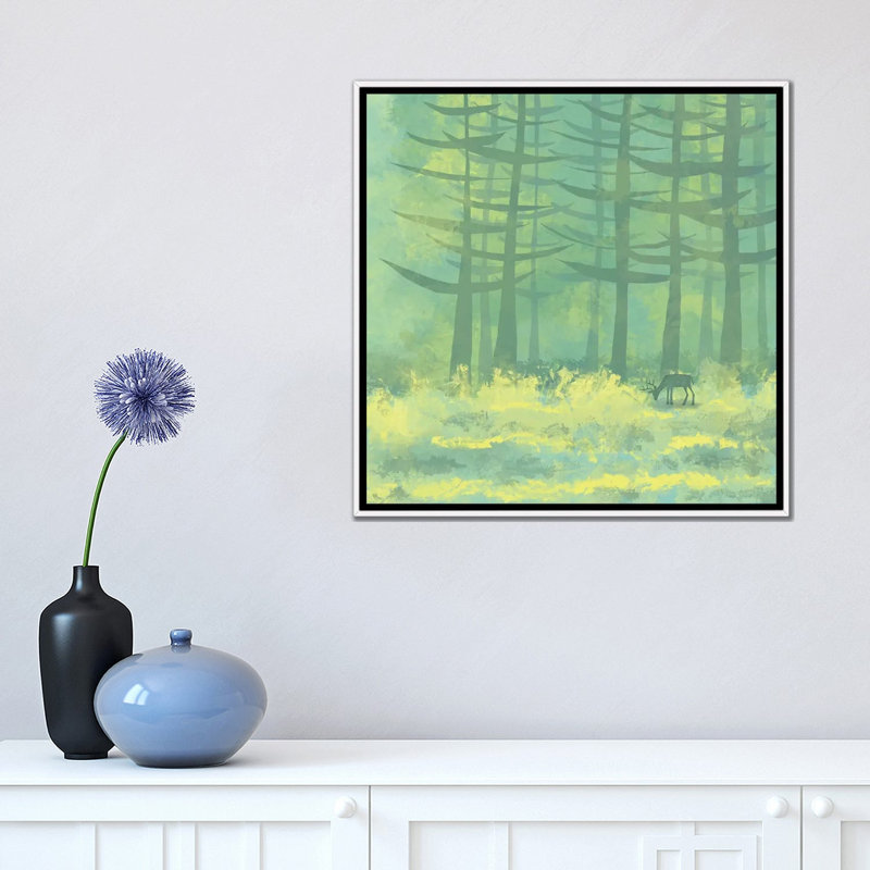 « The clearing » par Nic squirrell-impression, Toile blanche encadrée, H 18 po x l 18 po x 1,5 po, Pas de tapis
