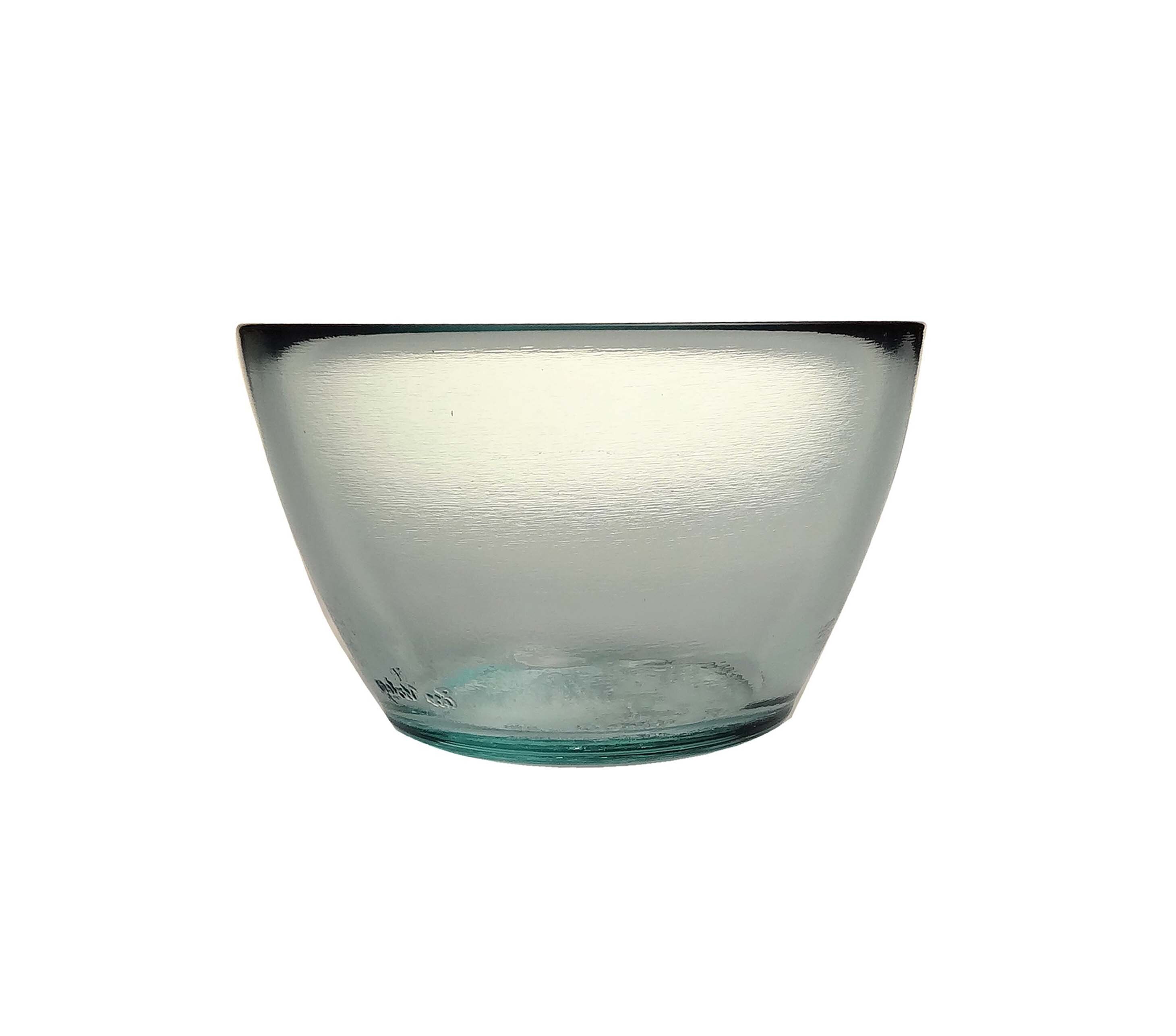 French Home Recycled Clear Glass 12 in. x 6 in. Birch Salad Bowl