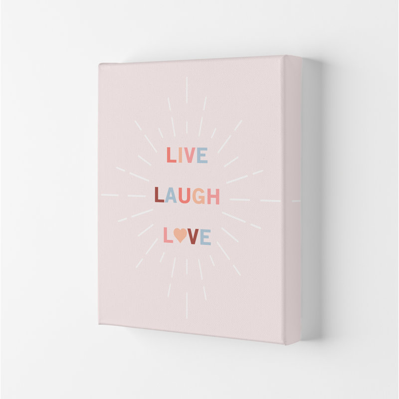 Live, Laugh, Love - Print, No Framed, 30cm H x 21cm W x 1cm D
