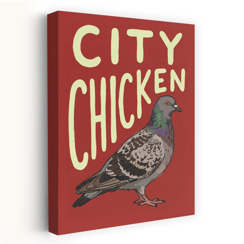 City Chicken Pigeon by Andreas Magnusson - Wrapped Canvas Print, 46 cm H x 30 cm W