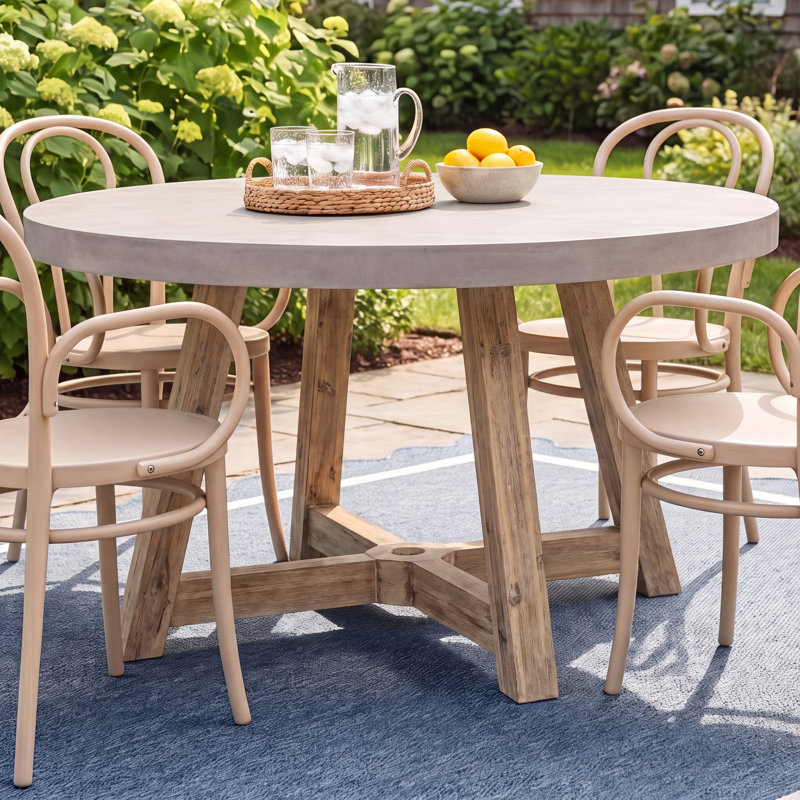Isabela Round Outdoor Dining Table, 59" Round
