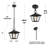Cintron Modern Black 1-Light 9" H Outdoor Hanging Pendant