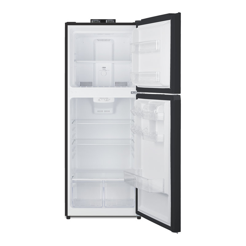 Summit Appliance 24" Wide Wide Break Room Refrigerator-Freezer, Black, Right Handed
