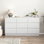 Commode 9 tiroirs pour chambre à coucher avec grands tiroirs, commode en bois, grande commode de plancher, long meuble télé moderne, table d'appoint de rangement Mid-Century