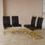 Ensemble de 4 fauteuils d'appoint rembourrés en cuir synthétique 22 x 17 x 39 po Modern