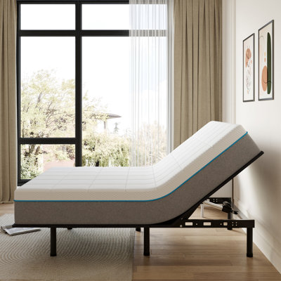 King Adjustable Bed Base Frame With Wireless Remote, Independent Head & Foot -  Antestuty