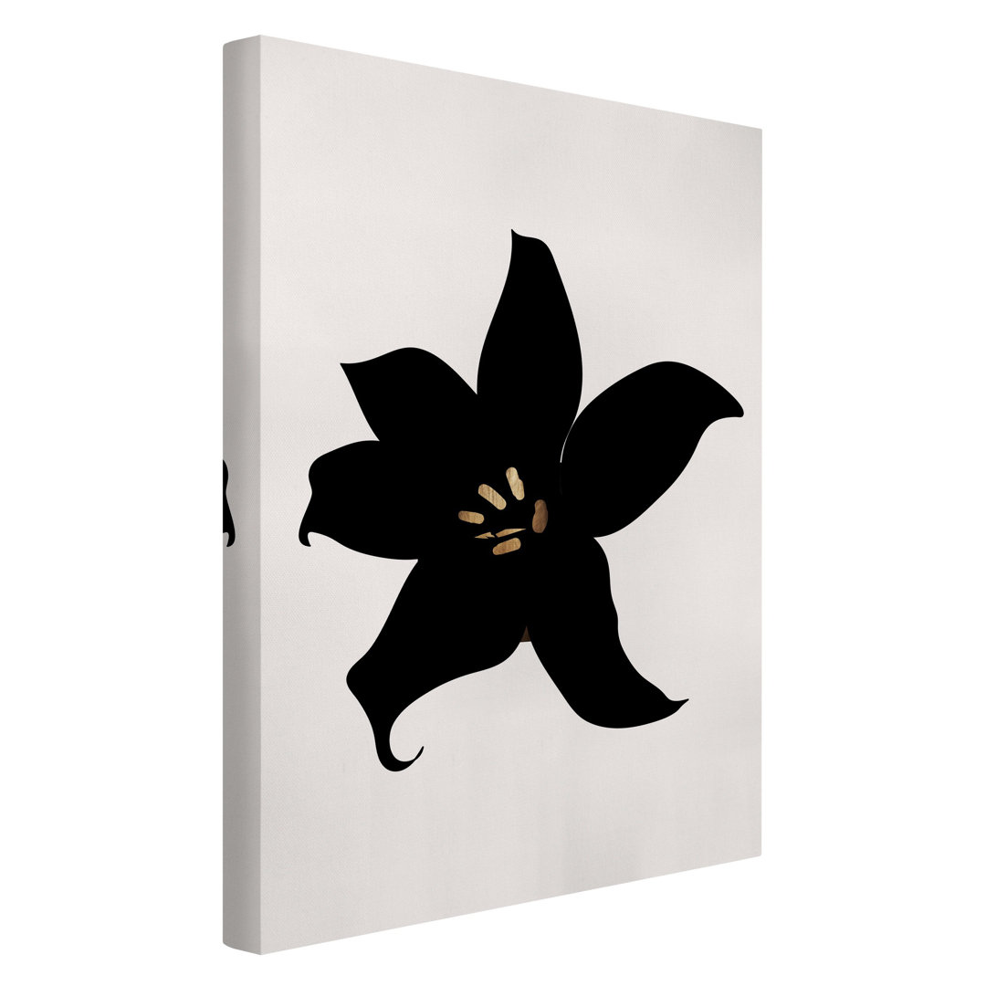 Leinwandbild Graphic Plant World – Orchid Black and Gold von Boris Draschoff