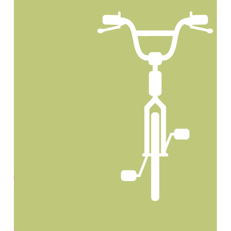 Décalcomanie murale vélo Haskin, Blanc