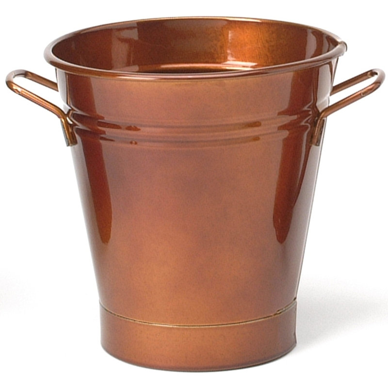 Seau en acier émaillé, Caramel verni
