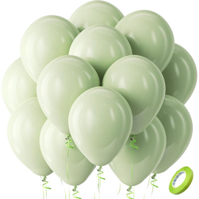 Ballons de fête en latex bleu clair métalliques - Paquet de 100 ballons ronds en chrome hélium métallique de 12 pouces pour la remise des diplômes