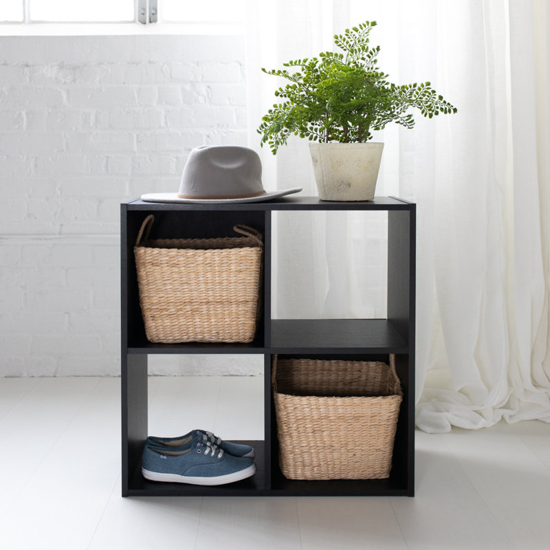 Bridgnorth Bookcase, (4 Shelves) 24" H x 24" W x 12" D, Black