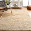 Tapis tissé à la main à motif géométrique jaune / ivoire Alois-520958444