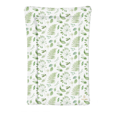 Deluxe Unisex Baby Waterproof Changing Mat With Raised Edges Botanical 