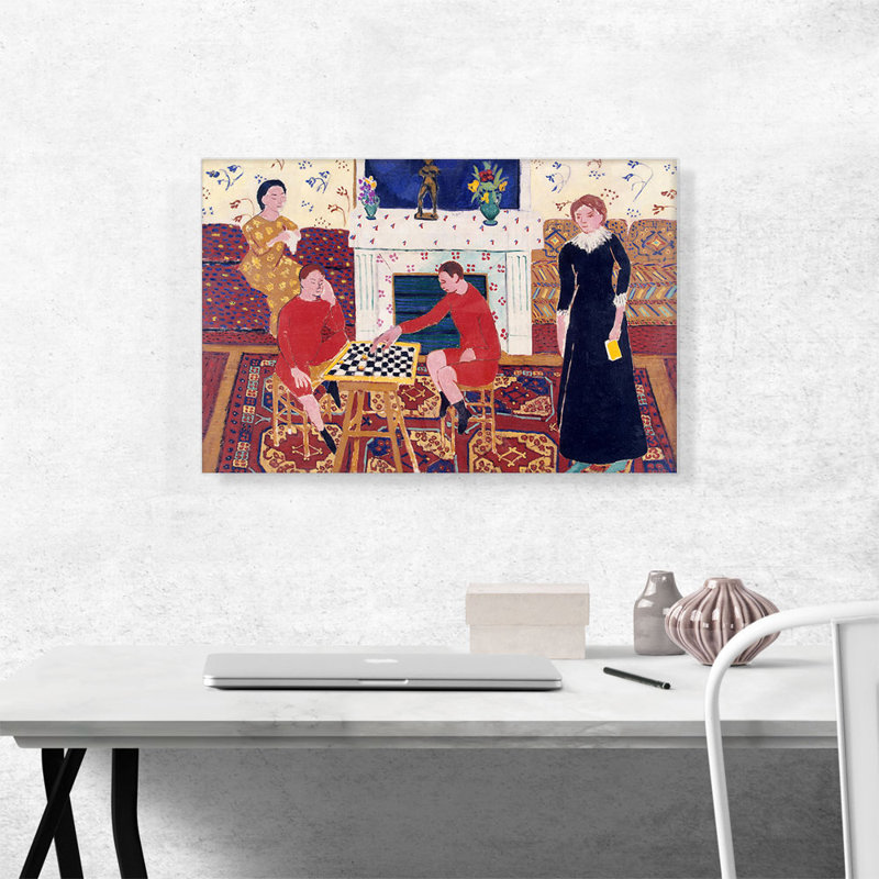 «Painter's Family» par Henri Matisse, reproduction d'art sur toile tendue, H 18 po x l 26 po x P 1,5 po