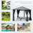 Soft Top Gazebo with Steel Frame and Mesh Curtain Sidewalls-98183925