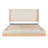 Upholstered Platform Bed with Wingback Headboard, Low Profile Bed Frame with Sturdy Wood Slat Support, Weight Capacity 800 lbs, No Box Spring Needed, Beige+Natural, Queen-1926268756
