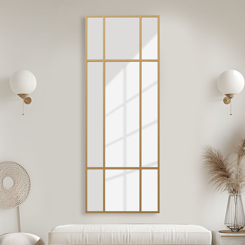 Miroir de salle de bain mural Matherly, 63 po x 24 po, Doré