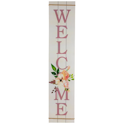 Enseigne murale 48,5 "Floral" Welcome "Spring