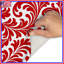 Tapis de bain damassé rouge-130110972