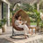 Chaviano Outdoor/Indoor Wicker Egg Chair with C-Stand, Teardrop Swing Chair with UV-Resistant Cushion for Patio, Garden & Porch-68934576