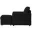Chaise longue de salon en velours côtelé noir, confortable et pratique, réglable, rembourrée de mousse, structure en bois massif avec fauteuil en velours côtelé pour canapé modulaire, lavable et amovible-1367304042