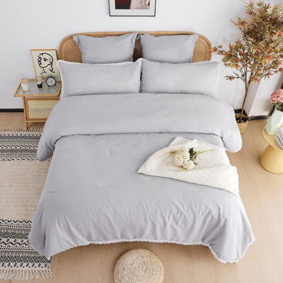5 Pieces Farmhouse French Country Lace Comforter Set
