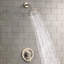 Robinet de douche mural à 6 fonctions à une poignée avec valve et tête incluses, joint réglable à 360 °, trous de pulvérisation pour le nettoyage, tête de fabrication en plastique nickel brossé, motif, entretien,