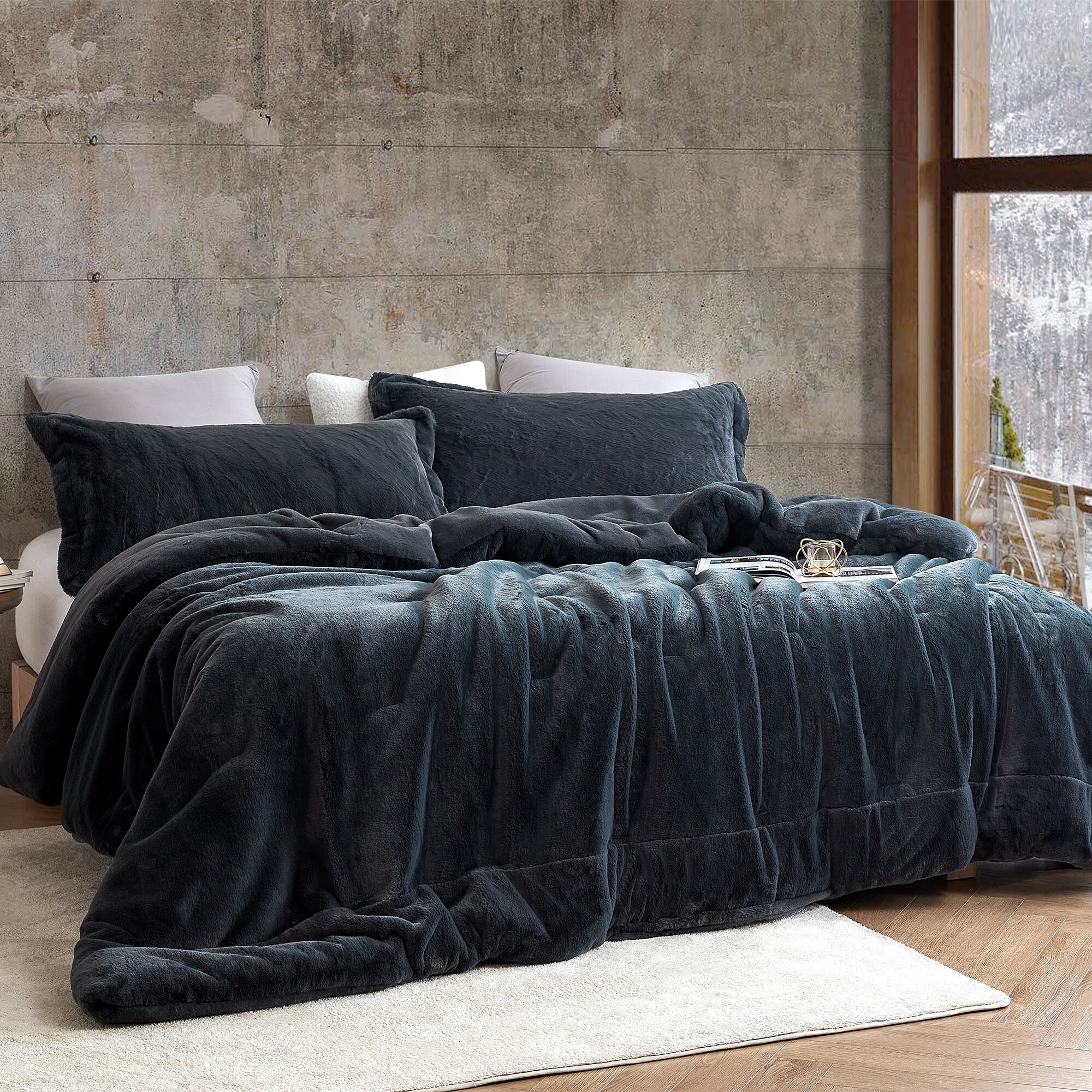 Cool as the Other Side of the Pillow - Coma Inducer® Oversized Comforter -  Black