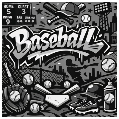 Baseball Game Elements Comforter