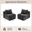Fauteuil d'appoint rembourré en velours côtelé de 27 po de largeur, gris-881441416-881441418-881441422