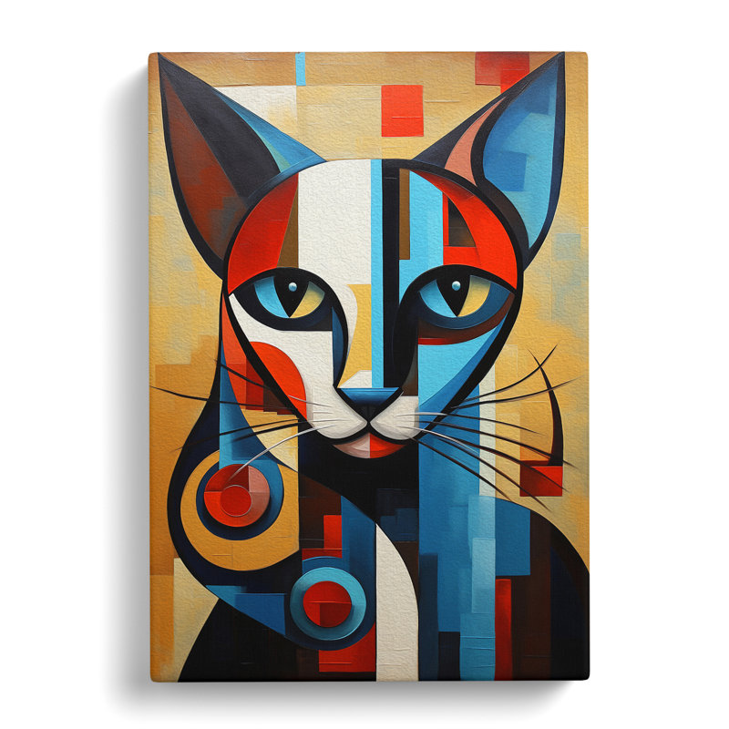 Siamese Cat Constructivism - Print, 50cm H x 35cm W x 3cm D