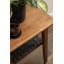 Table d'appoint rectangulaire en bois et cuir