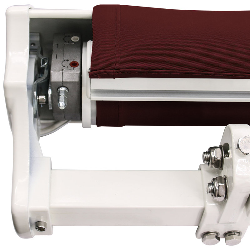 Dakota Fields 250cm W x 200cm D Fabric Cover Motorised Retractable Patio Awning, Wine Red