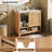 Zoren 36" Wide Modern Wood Bathroom Vanity with Ceramic Sink, Drawers, Sliding Cabinet Door & Open Shelf for Bathroom