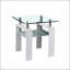 Table d'appoint en verre transparent 24 x 24 x 24 po, design moderne et élégant pour la maison et le bureau