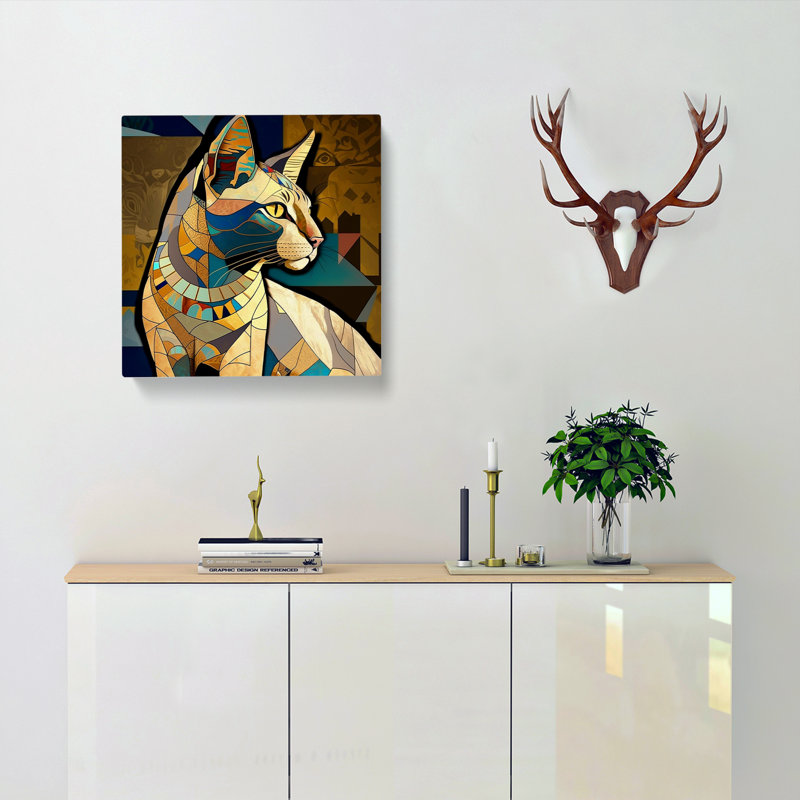Egyptian Cat Expressionism - Print
