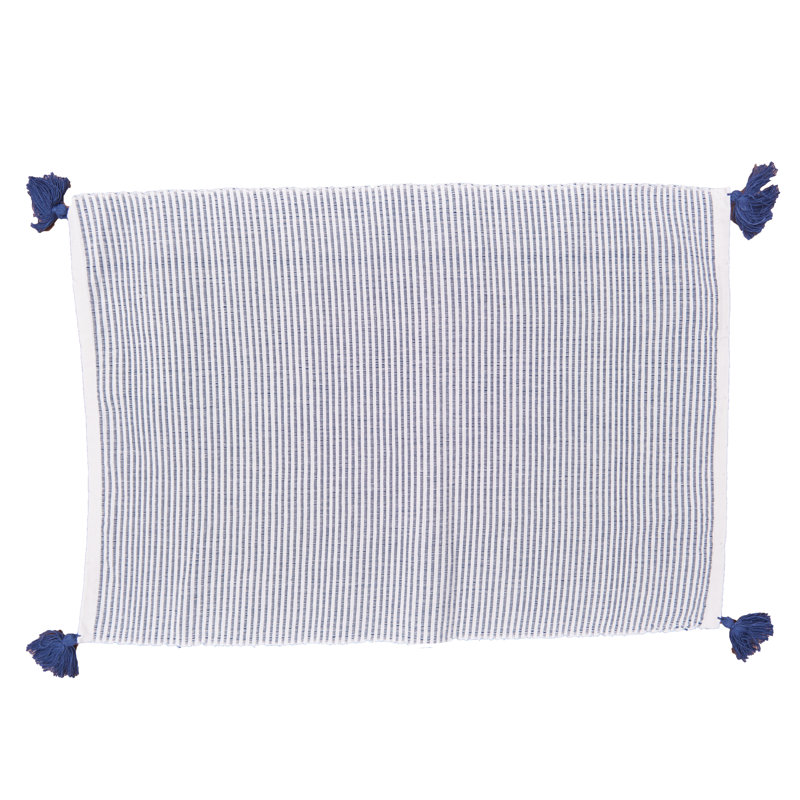 Napperon en coton 19 po Beck, Bleu marine