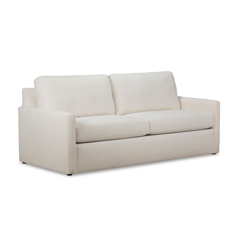 Canapé rembourré Savannah, Chenille Nompton Snow Crypton®