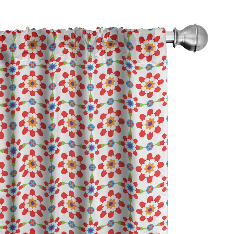 Paire de rideaux semi-transparents avec passe-tringle, 28 po x 95 po