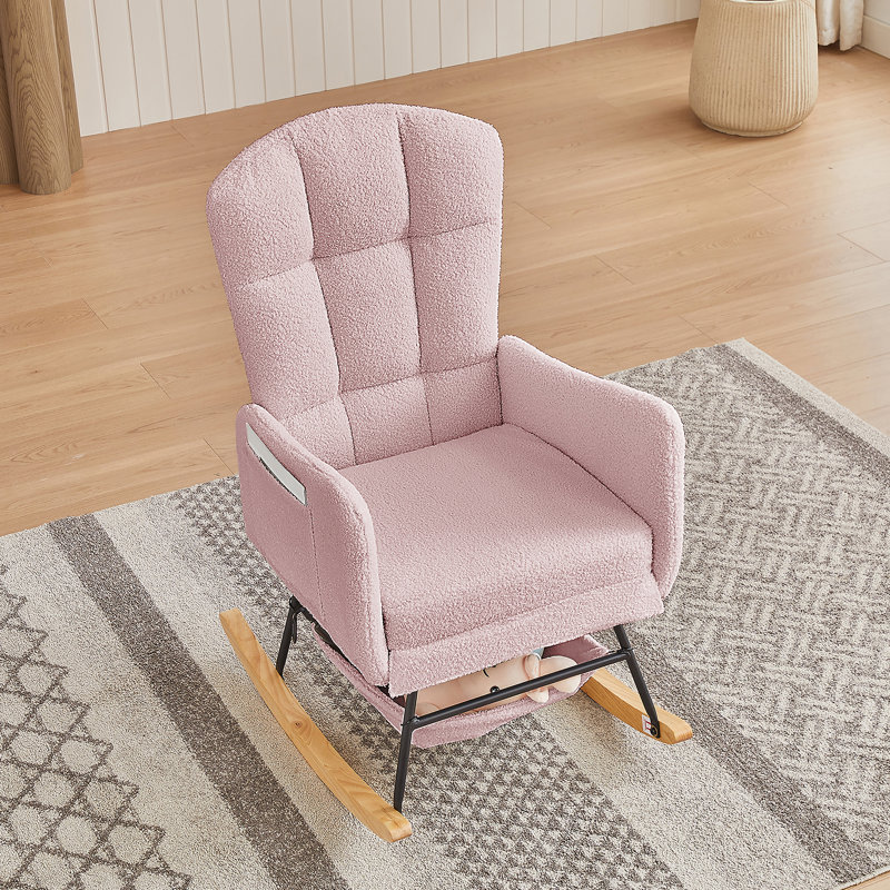 Fauteuil berçant rose