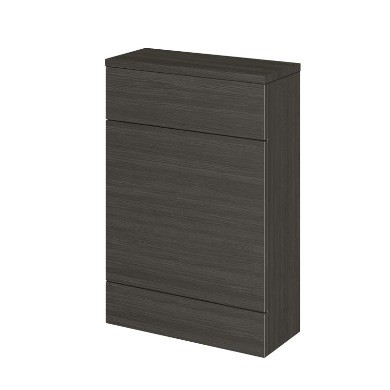 Fusion Fitted Furniture - 50.5cm Toilet Unit, 50.5Cm W x 88.2Cm H x 36Cm D, Black