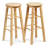 Classic Round Seat 29" Tall Kitchen Counter Stools, Natural-906143721