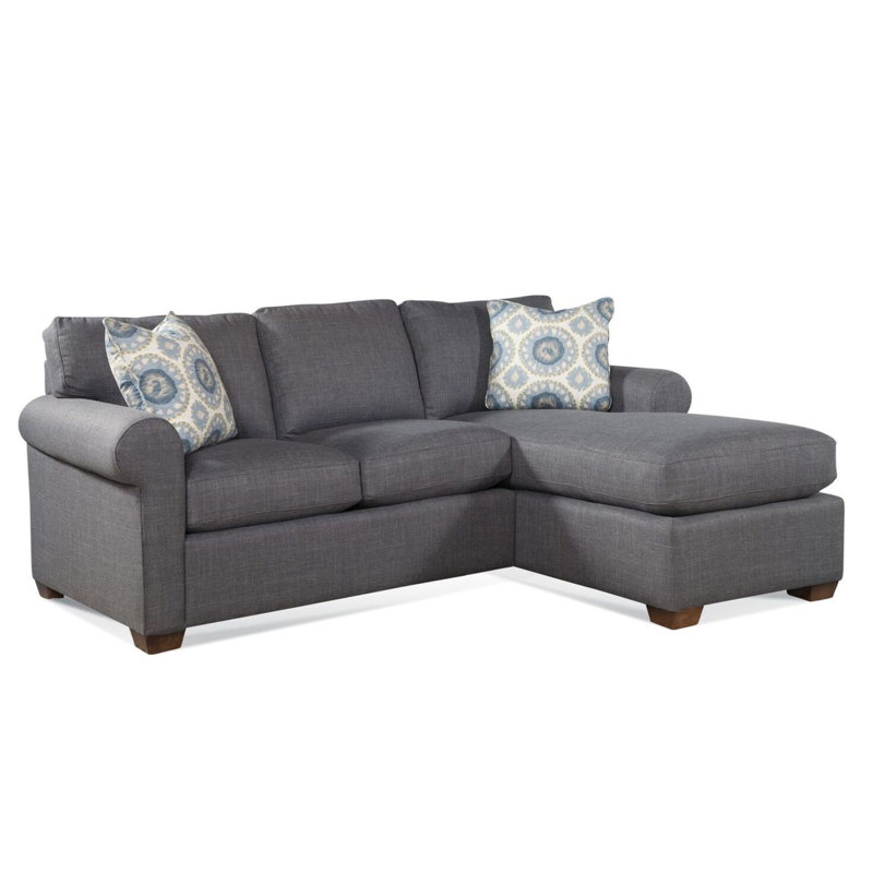 Bedford Sectional, Green and Blue Stripe; 0252-54, Left Hand Facing, Hazel