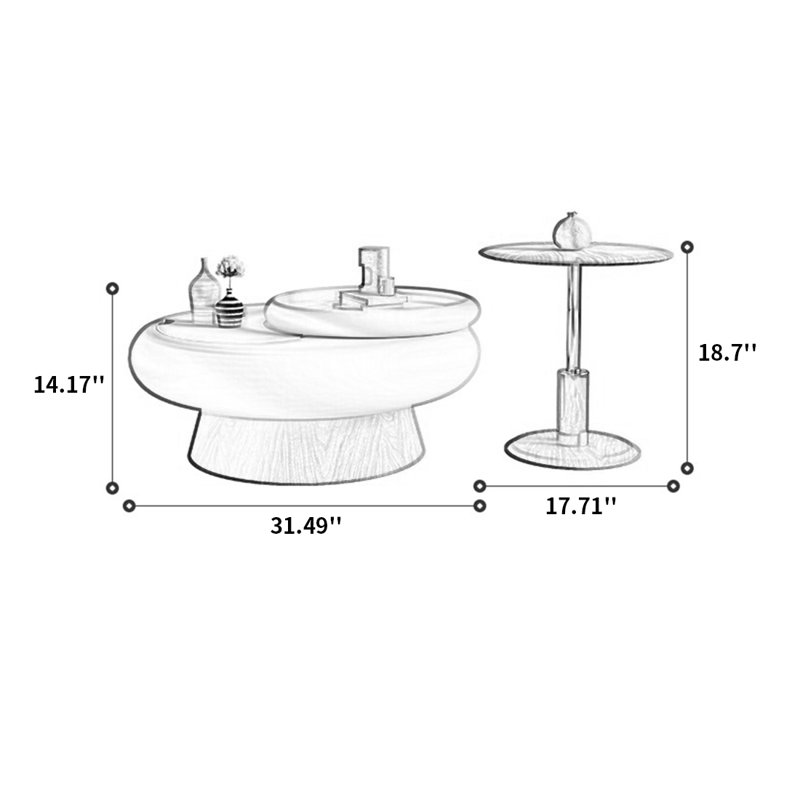Modern Round Coffee Table Set