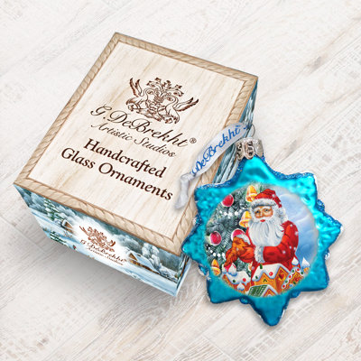 3'' Handmade Glass Holiday Shaped Ornament